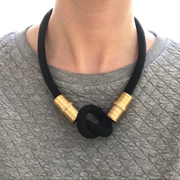 Black rope necklace - Multiple ways to wear - Picture 4 of 12